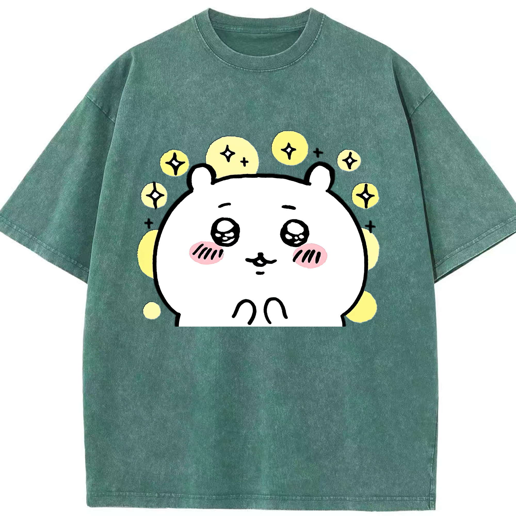 （画像用） ちいかわ ちいかわ Chii-kawa chiikawa 綿100% ヴィンテージ風 半袖Tシャツ（フロントプリント）